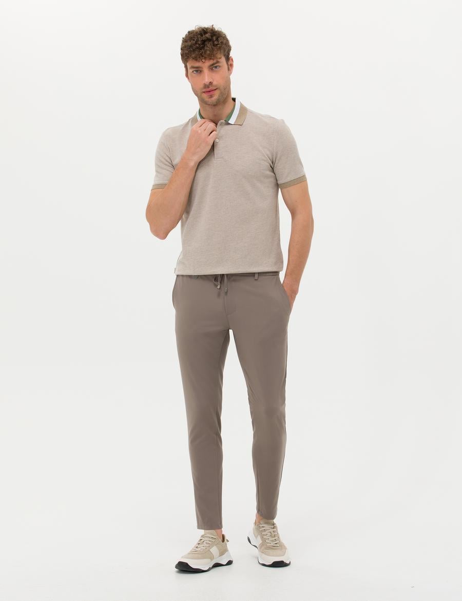 Bej Klasik Jogger Pantolon
