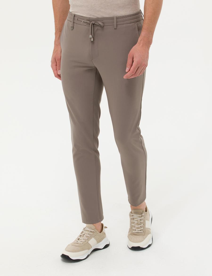 Bej Klasik Jogger Pantolon