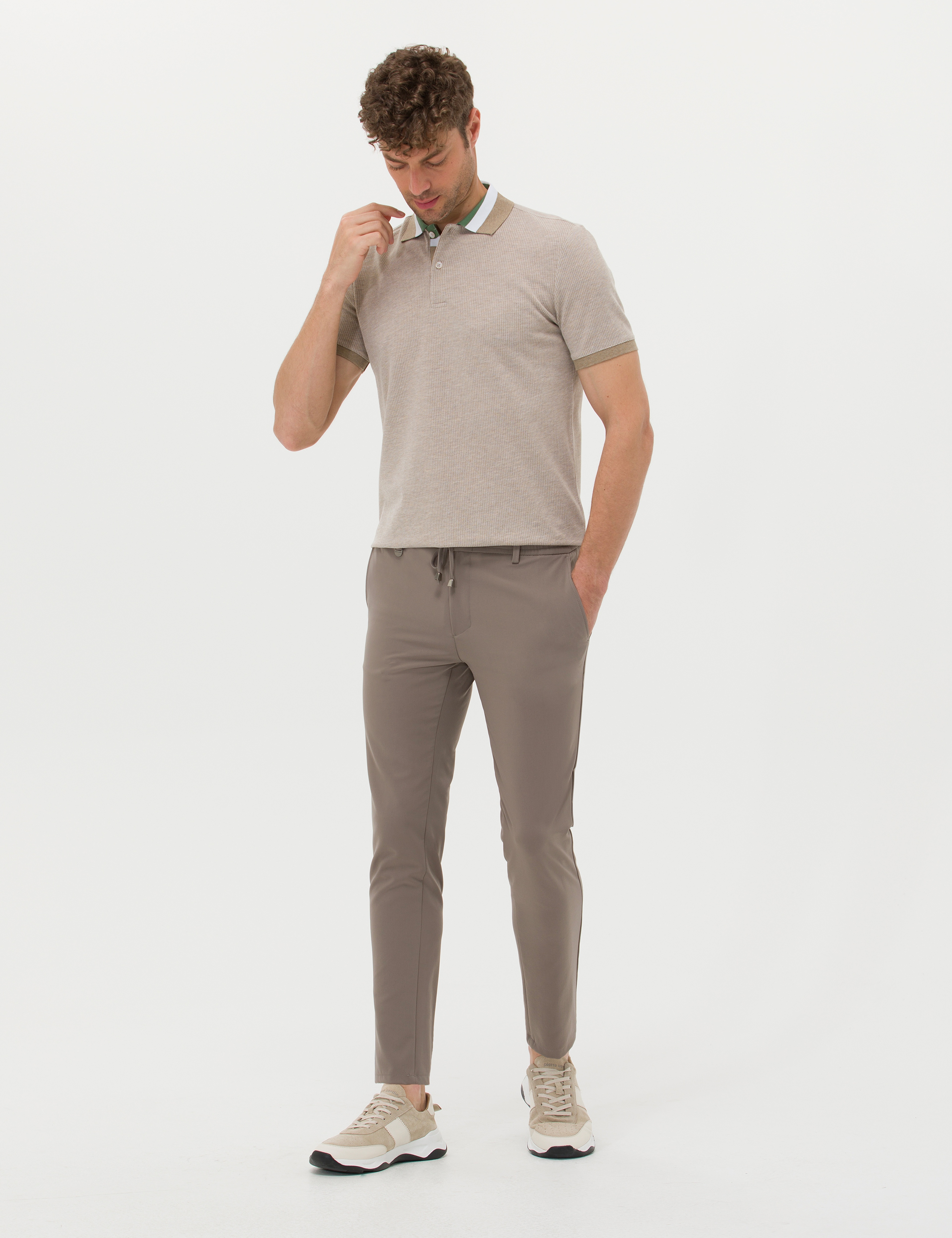 Bej Klasik Jogger Pantolon - Image 3