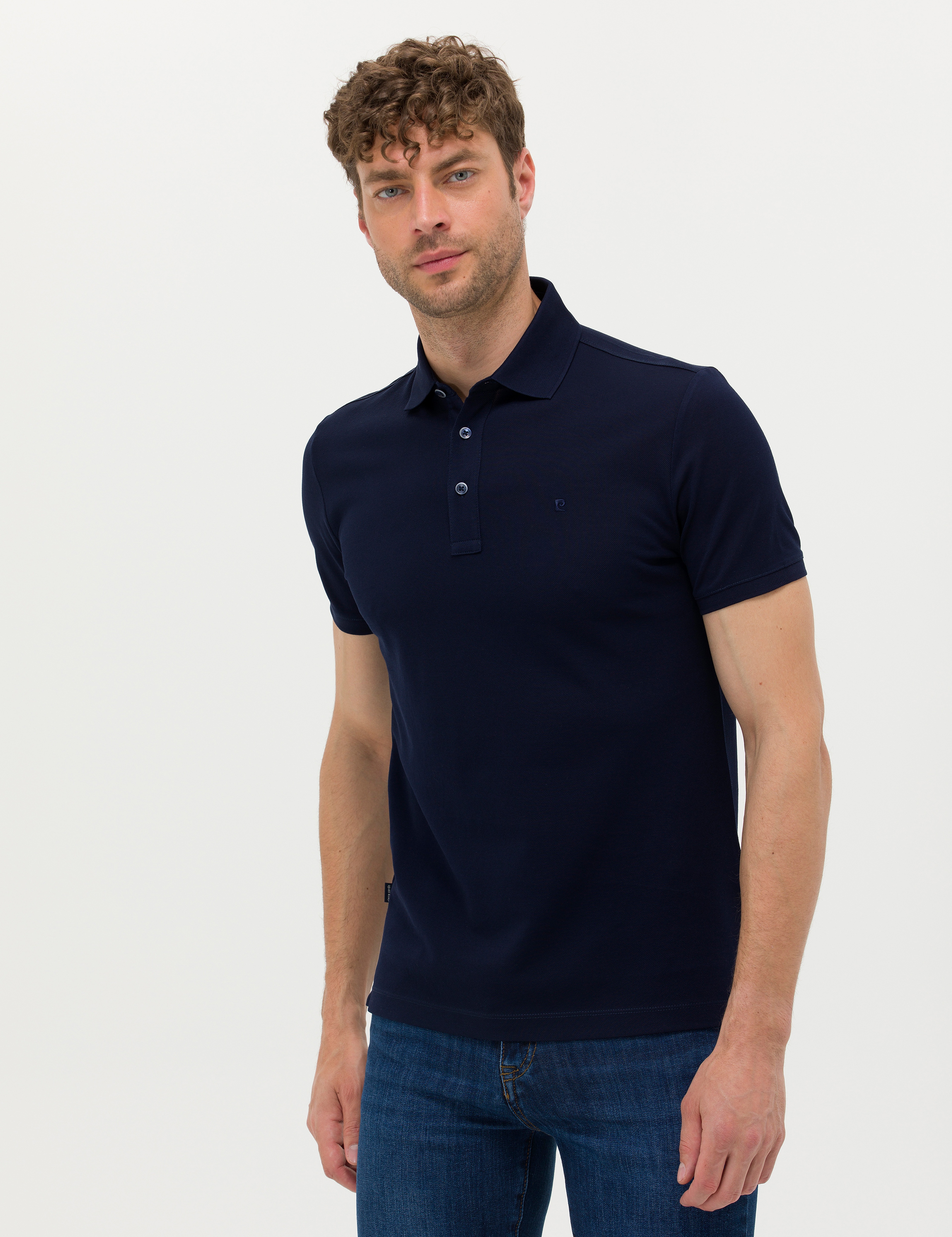 Lacivert Slim Fit Merserize Tişört