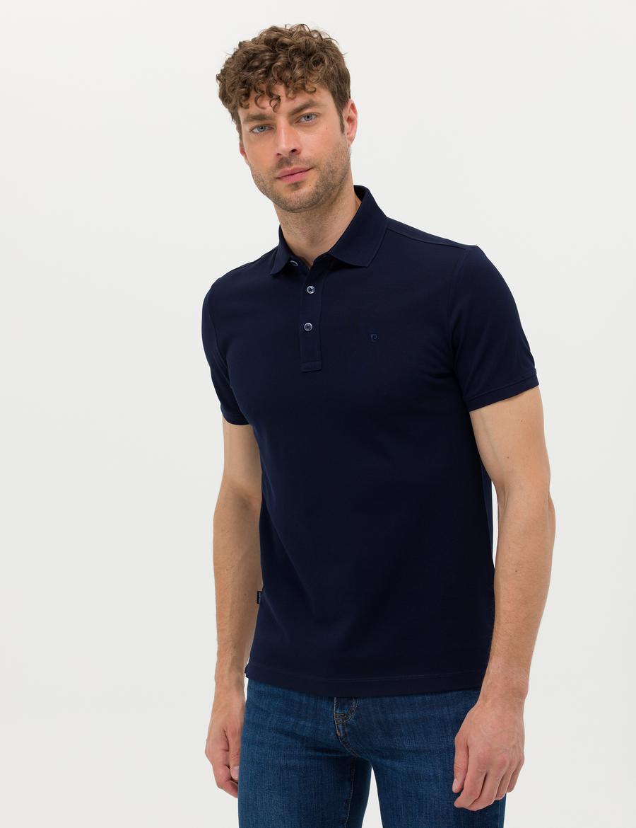 Lacivert Slim Fit Merserize Tişört