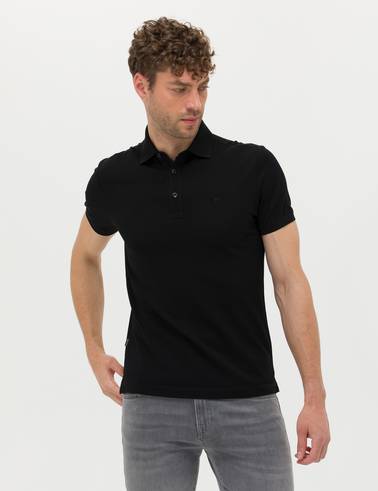 Siyah Slim Fit Merserize Tişört