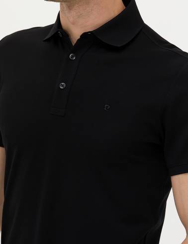 Siyah Slim Fit Merserize Tişört