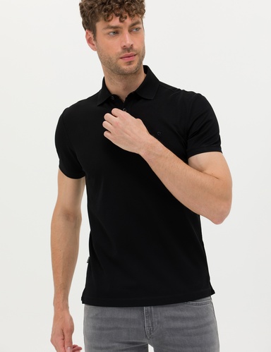 Siyah Slim Fit Merserize Tişört