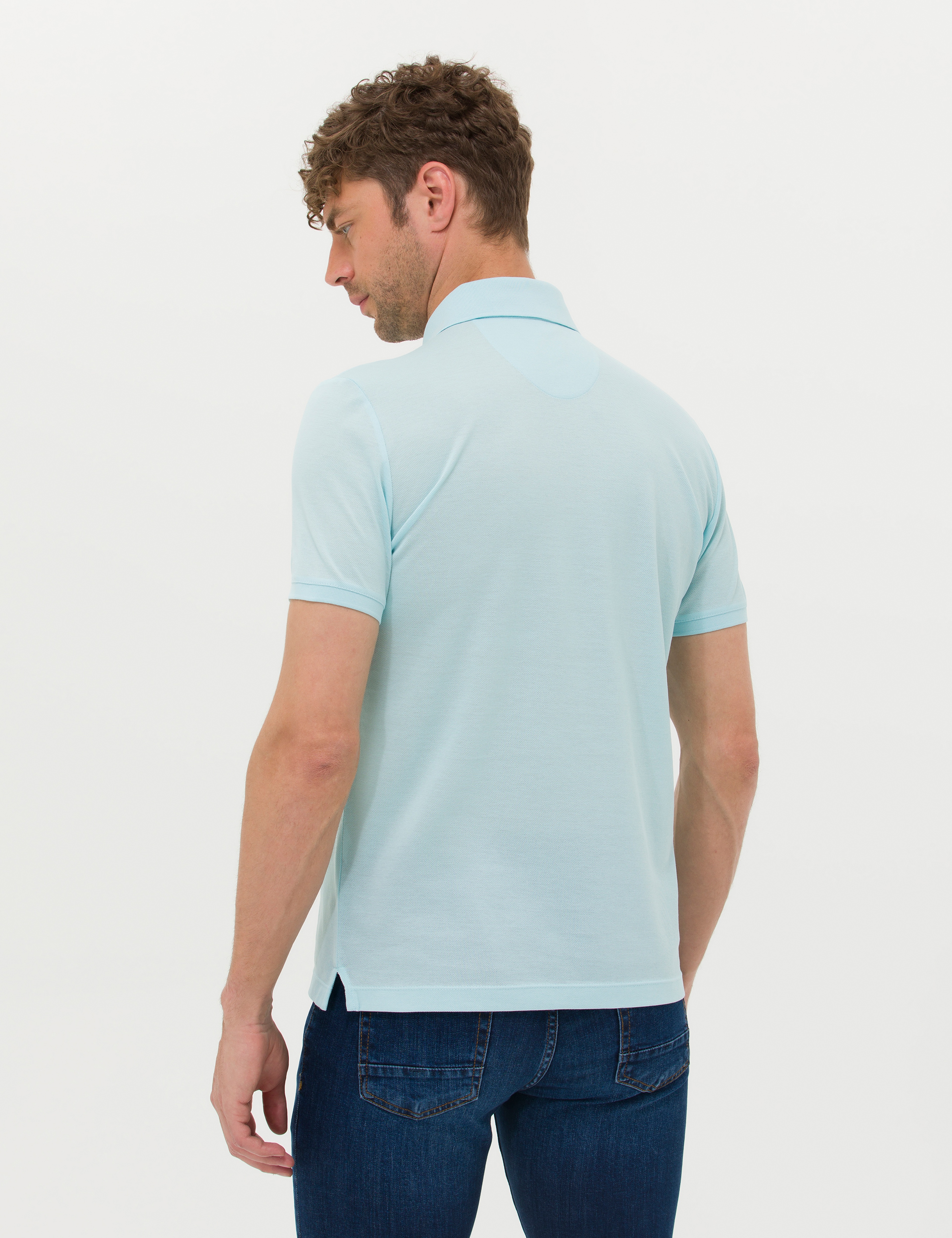 Mavi Slim Fit %100 Pamuk Merserize Düğmeli Polo Yaka Basic Tişört