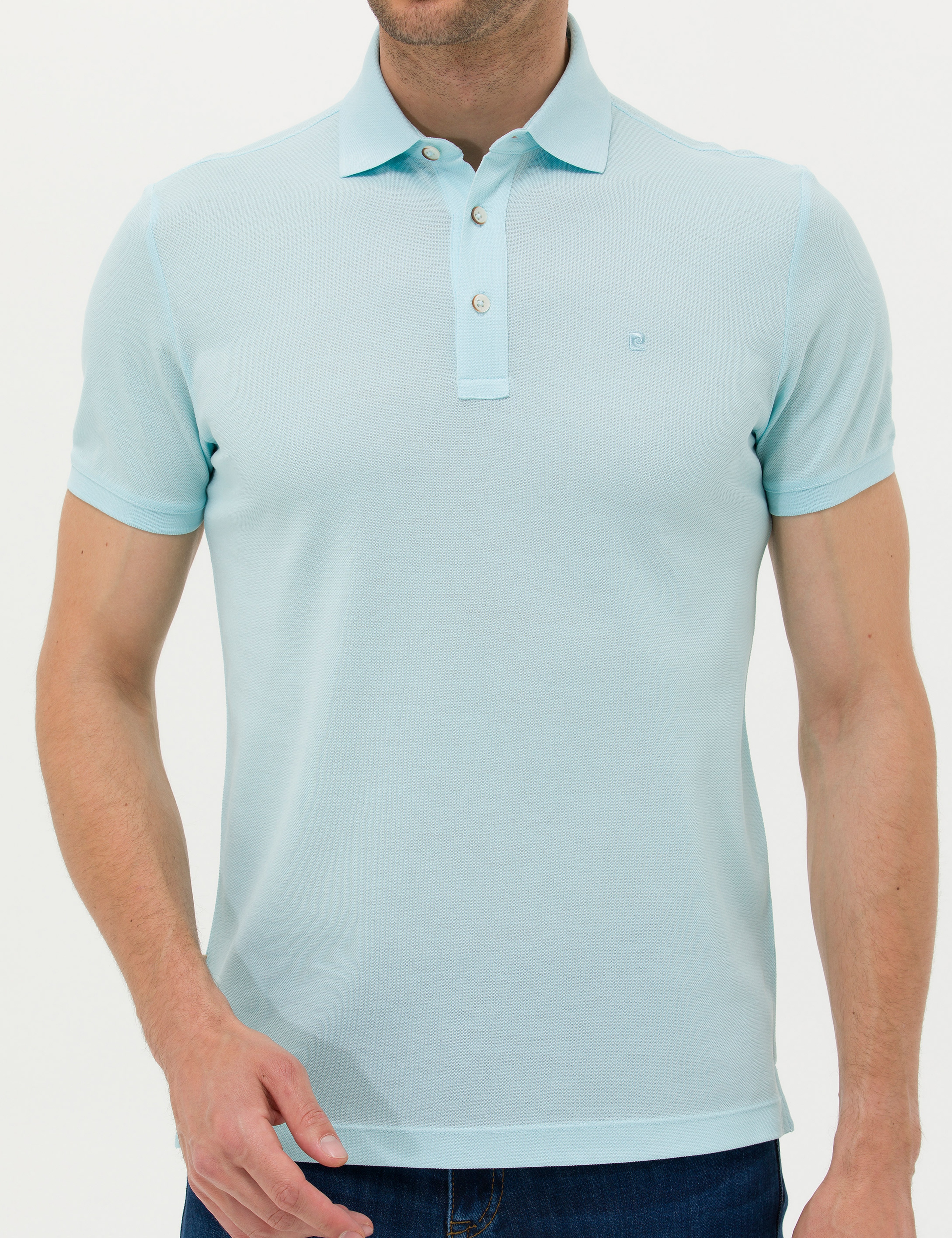 Mavi Slim Fit %100 Pamuk Merserize Düğmeli Polo Yaka Basic Tişört