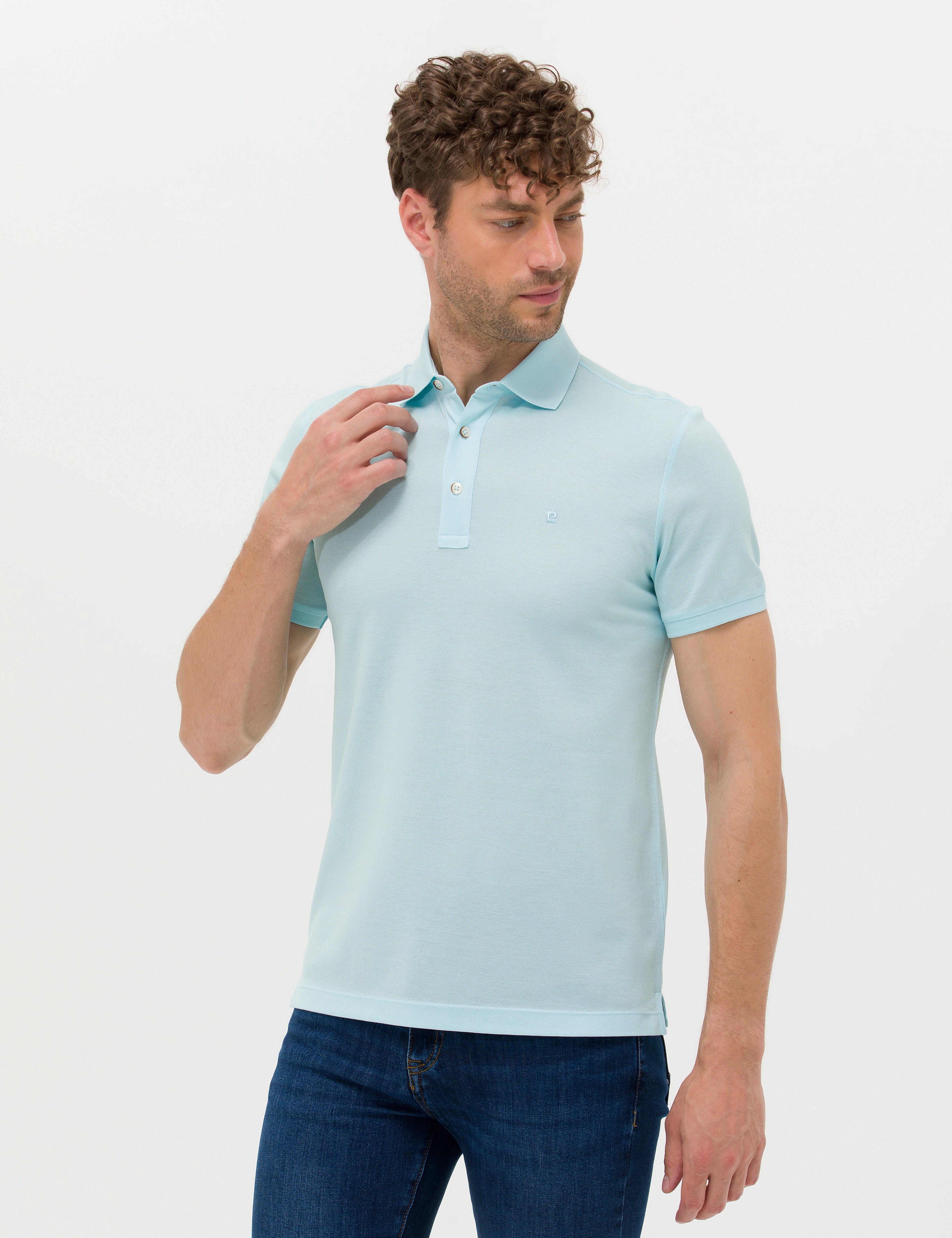 Mavi Slim Fit %100 Pamuk Merserize Düğmeli Polo Yaka Basic Tişört