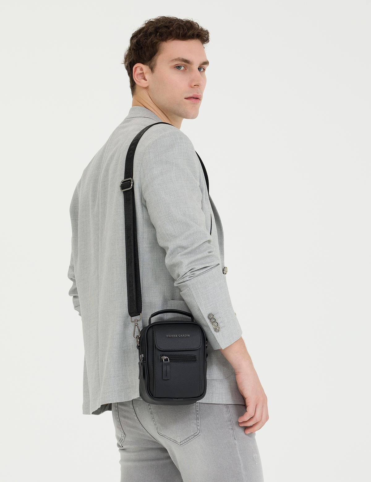 Erkek Siyah Askılı El Çantası