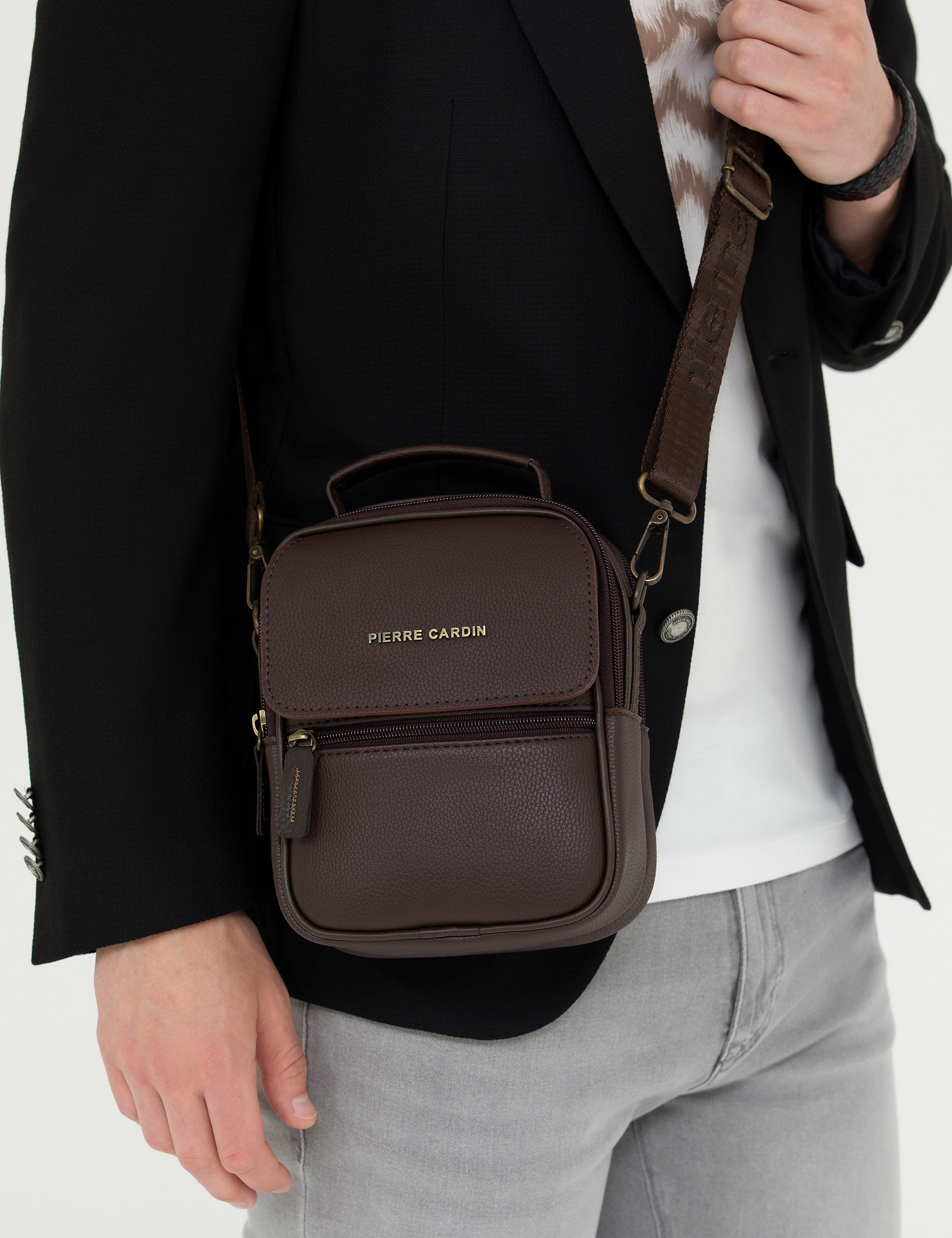 Erkek Kahverengi Askılı El Çantası