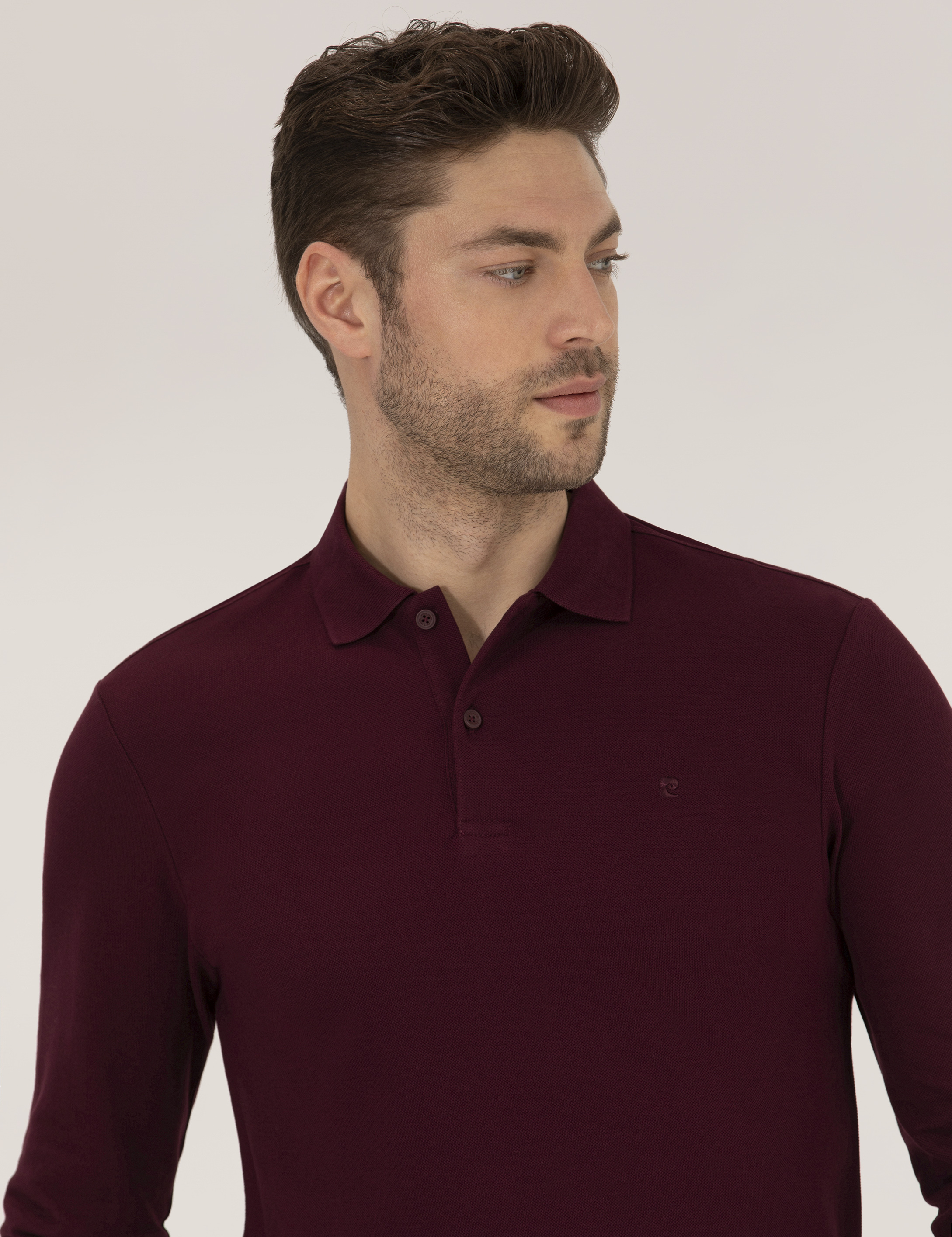 Pierre Cardin Bordo Slim Fit Basic Sweatshirt görsel 2