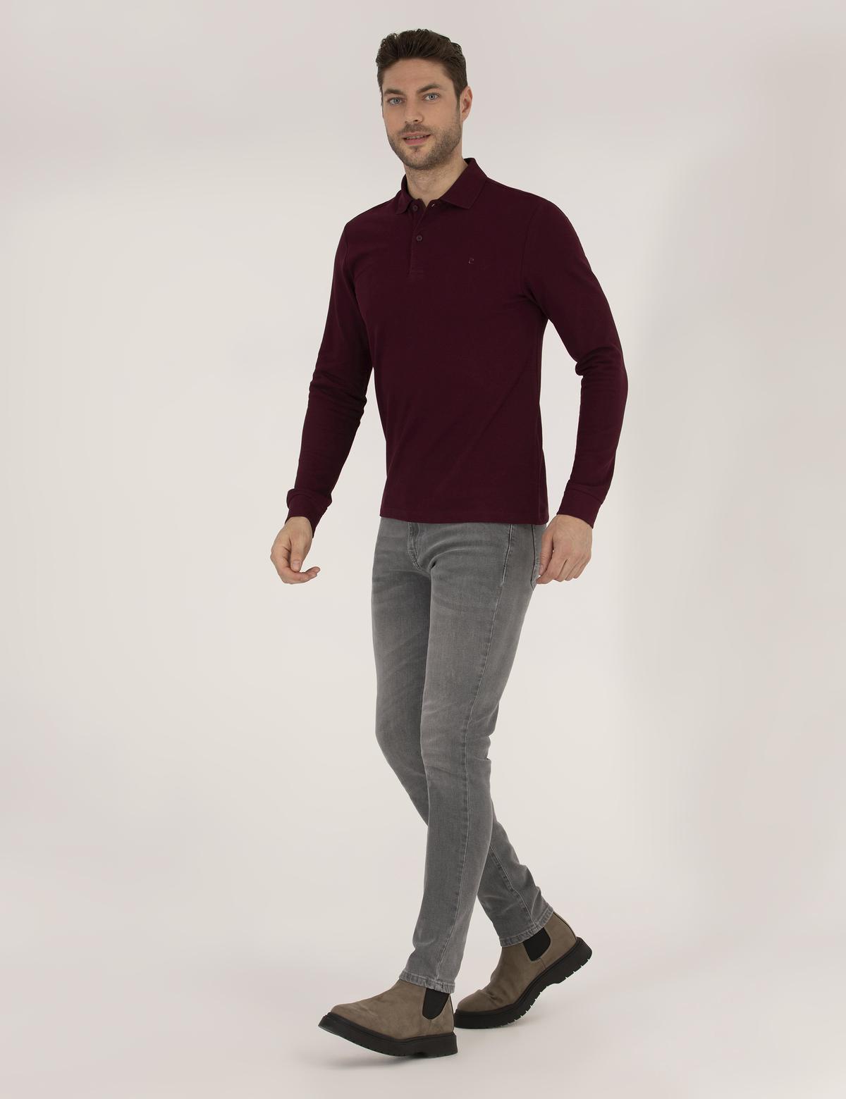 Bordo Slim Fit Basic Sweatshirt - 50276035016