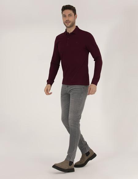 Bordo Slim Fit Basic Sweatshirt - 50276035016