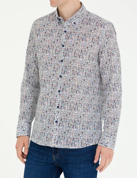 Nar Çiçeği Slim Fit Uzun Kollu Gömlek - 50264905025