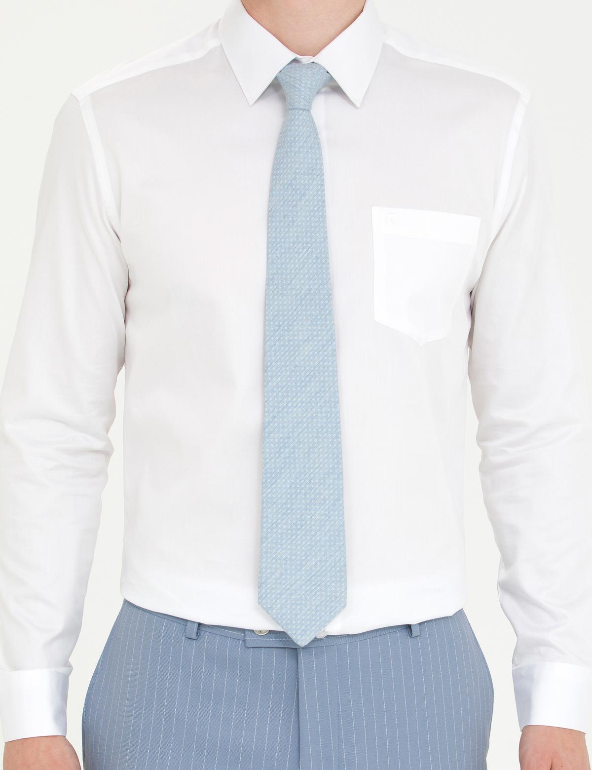 Beyaz Parlak Saten Regular Fit Uzun Kollu Basic Gömlek - 50268202016