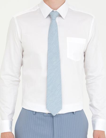 Beyaz Parlak Saten Regular Fit Uzun Kollu Basic Gömlek - 50268202016