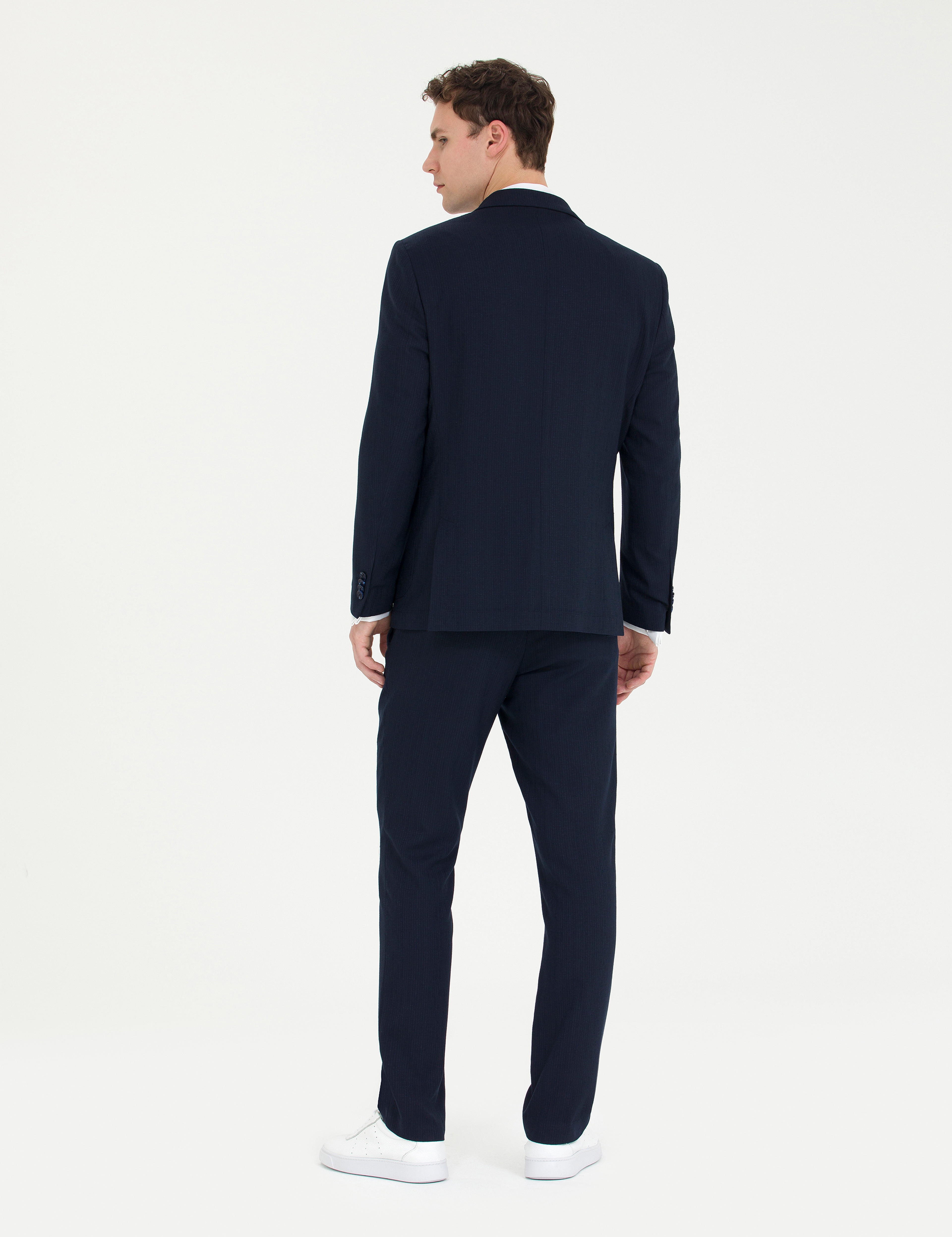 Lacivert Slim Fit Takım Elbise - Image 5