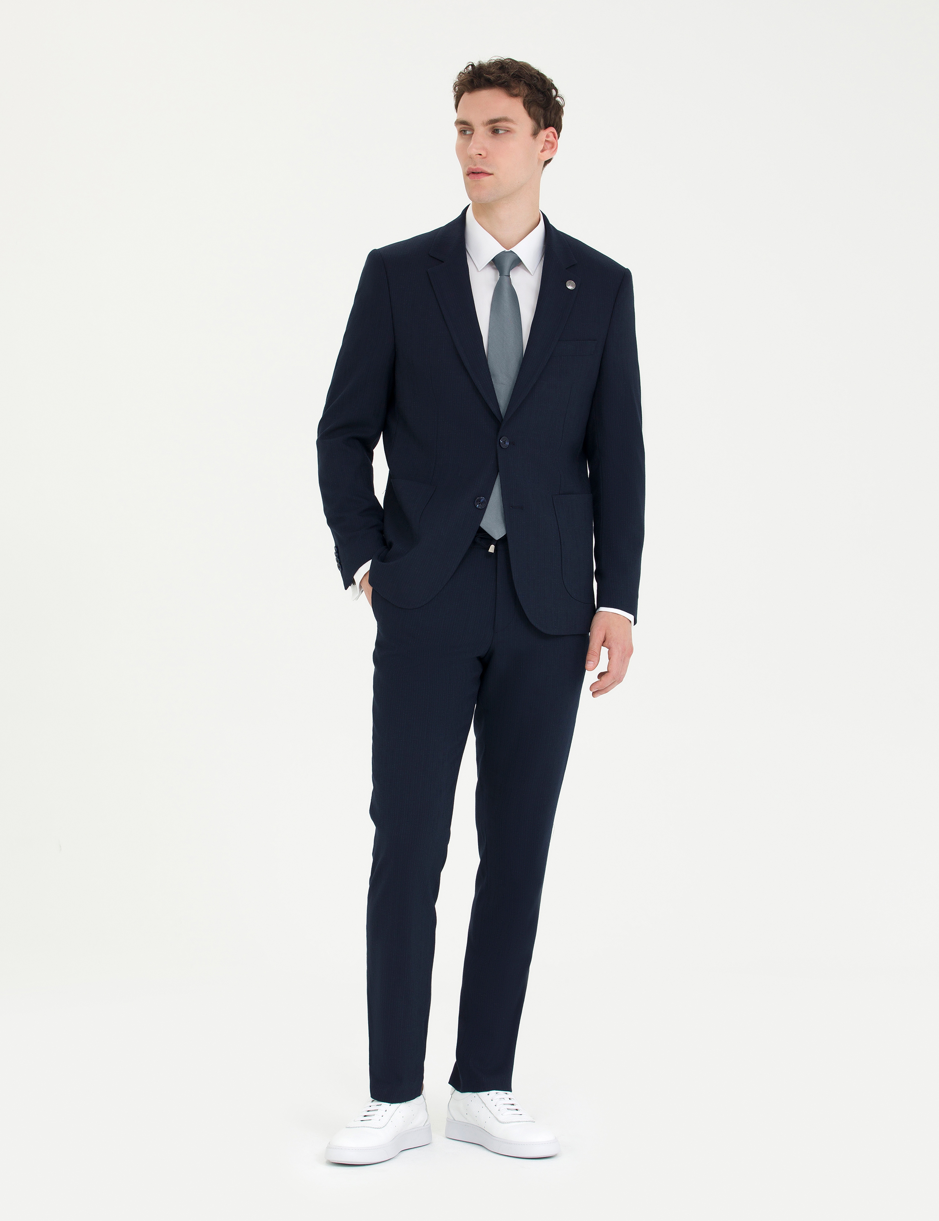 Lacivert Slim Fit Takım Elbise - Image 3