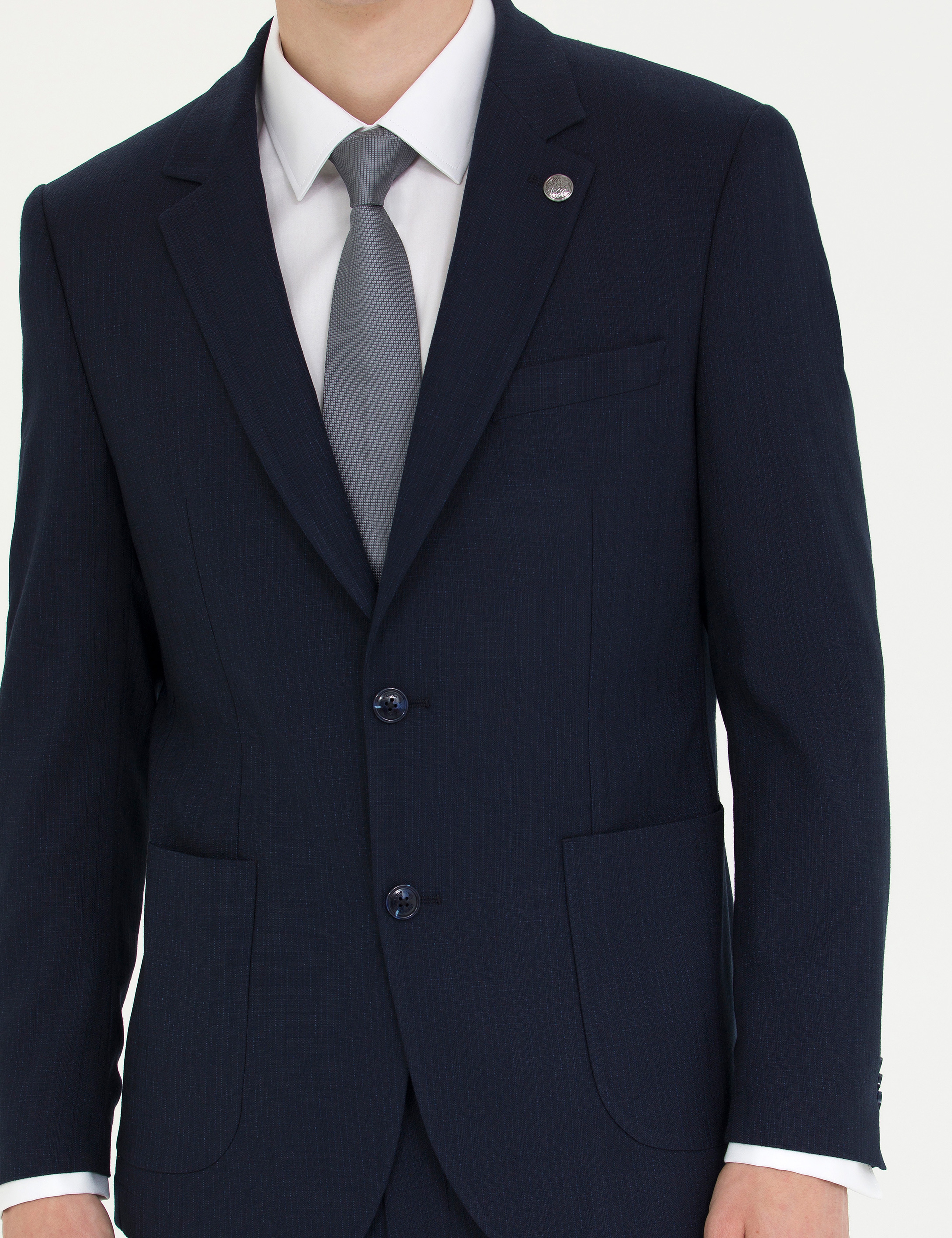 Lacivert Slim Fit Takım Elbise - Image 6