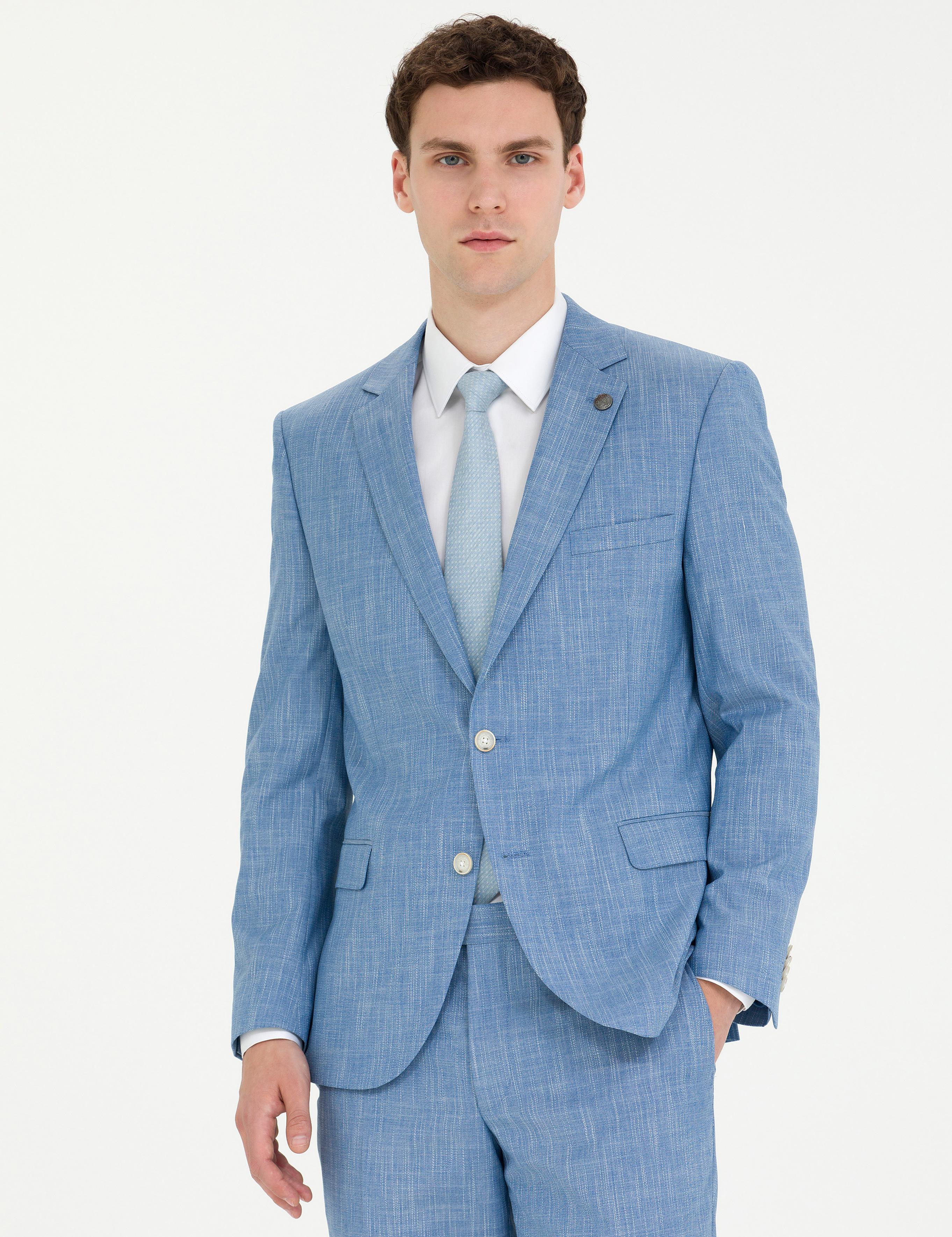 Açık Mavi Ex. Slim Fit Takım Elbise