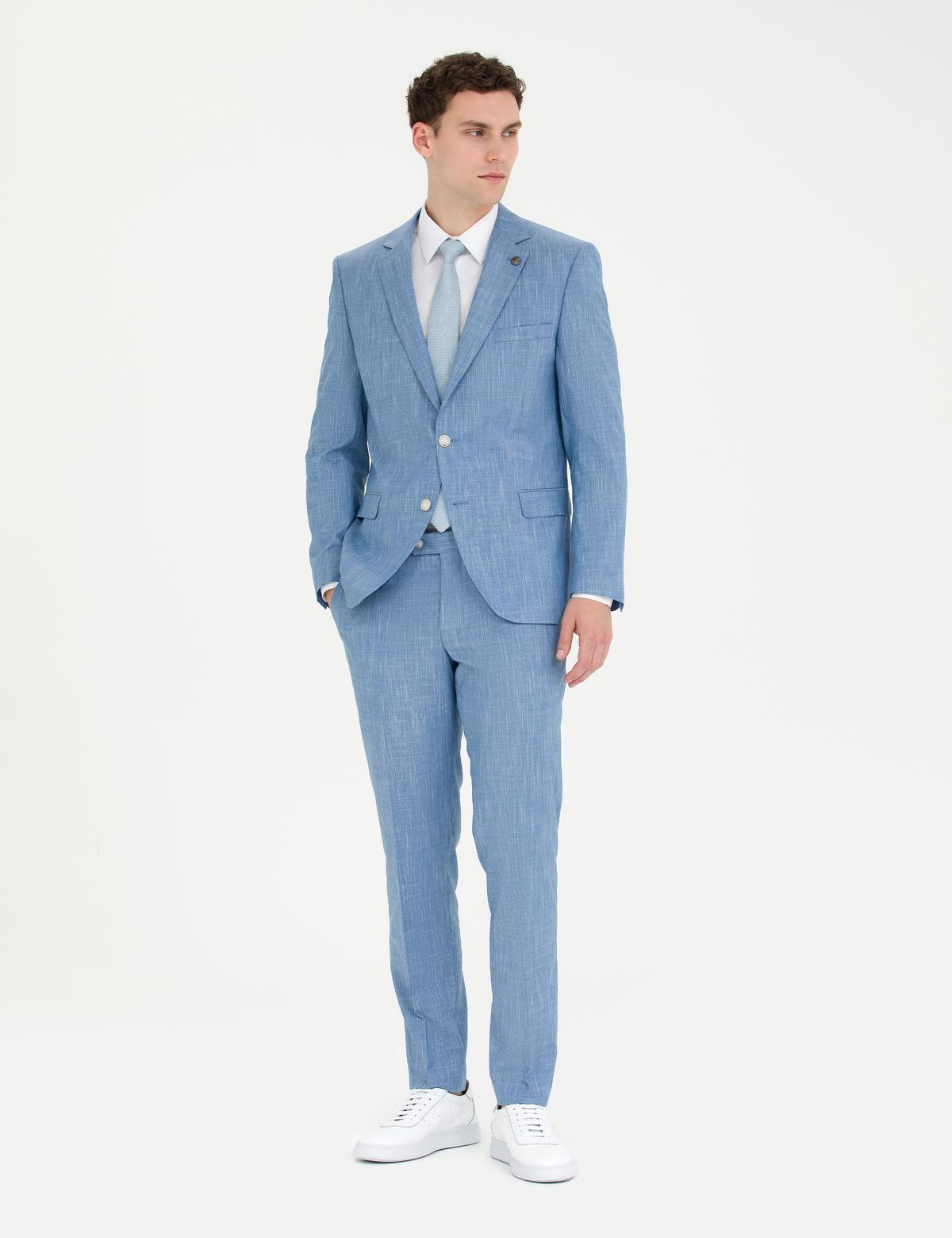 Açık Mavi Ex. Slim Fit Takım Elbise