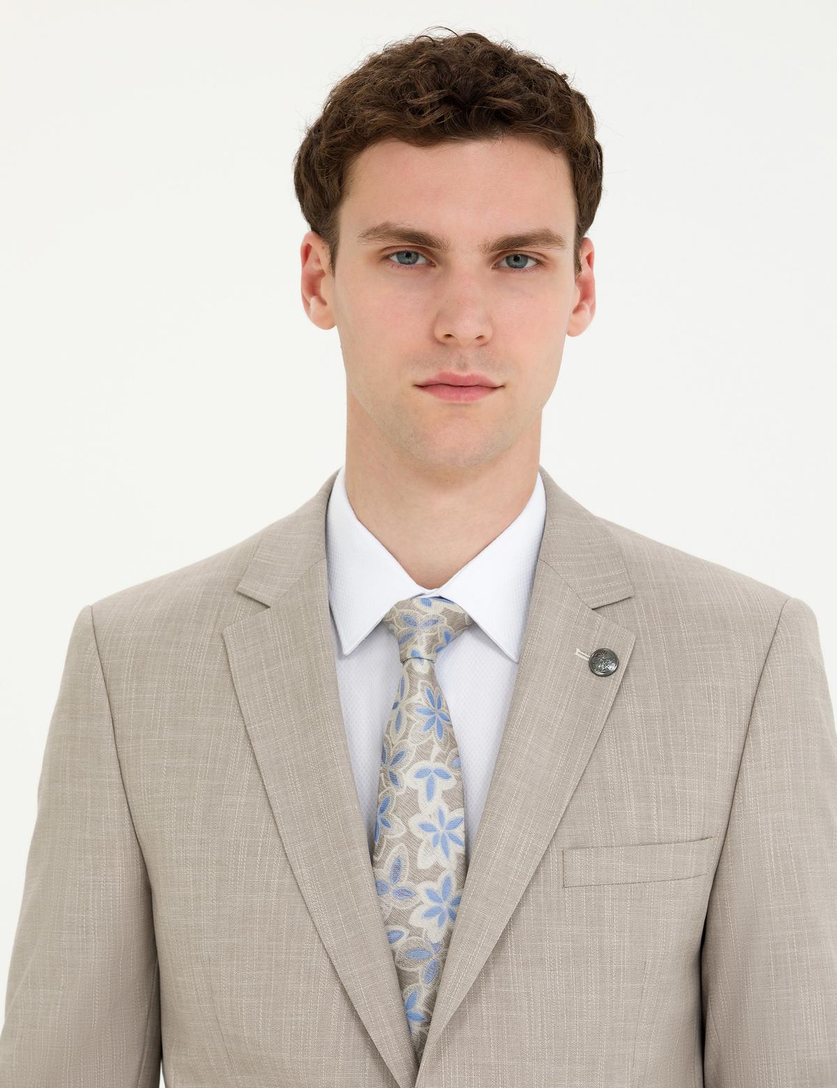 Bej Ex. Slim Fit Takım Elbise - 50270622044