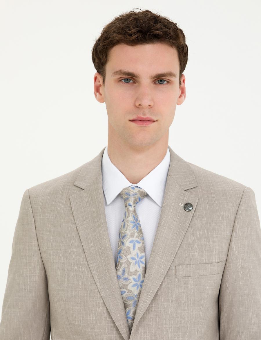 Bej Ex. Slim Fit Takım Elbise