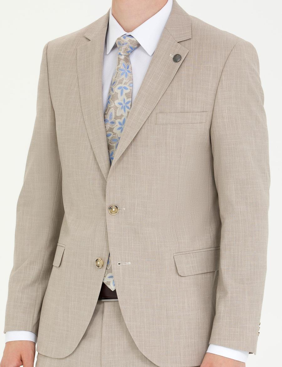 Bej Ex. Slim Fit Takım Elbise