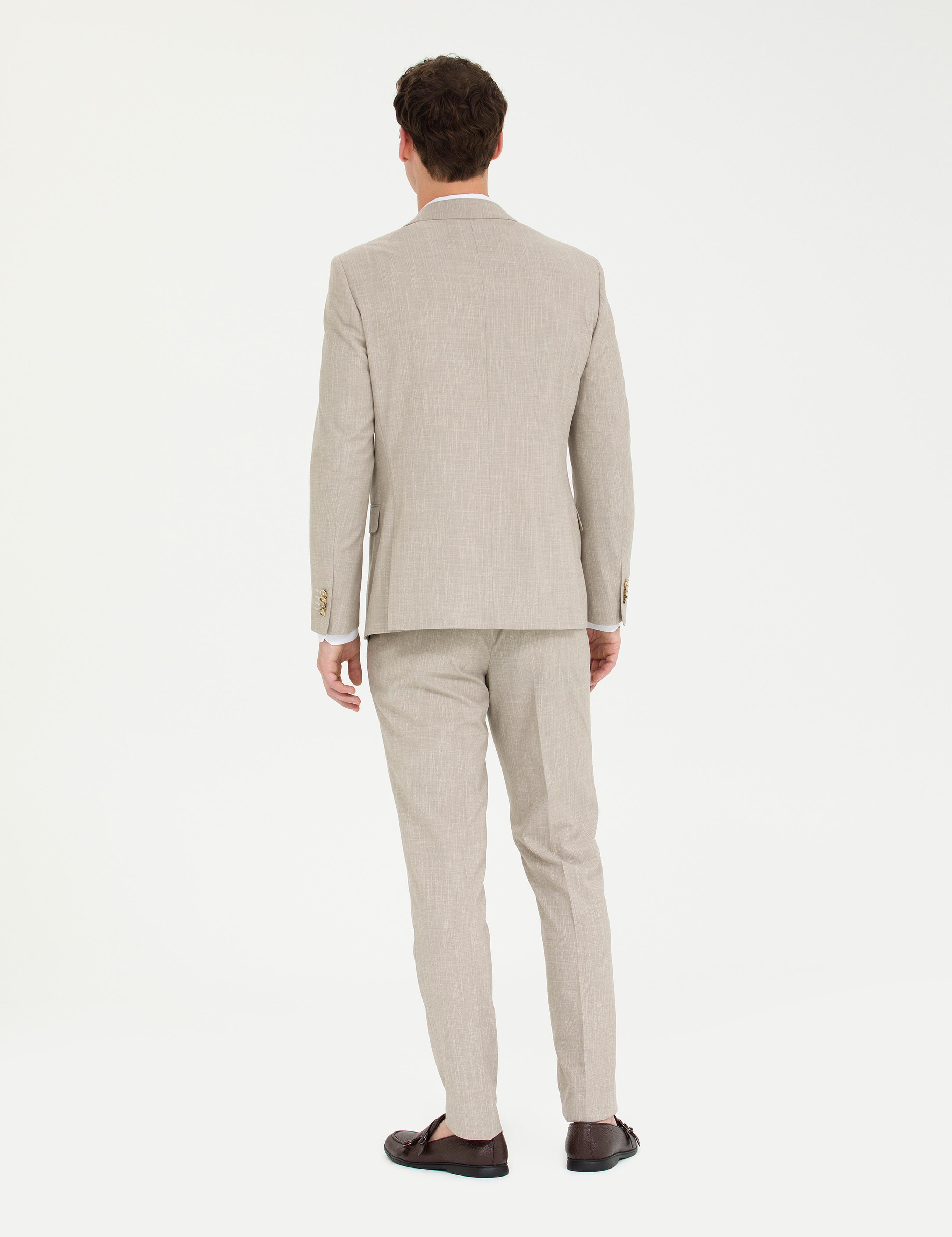 Bej Ex. Slim Fit Takım Elbise