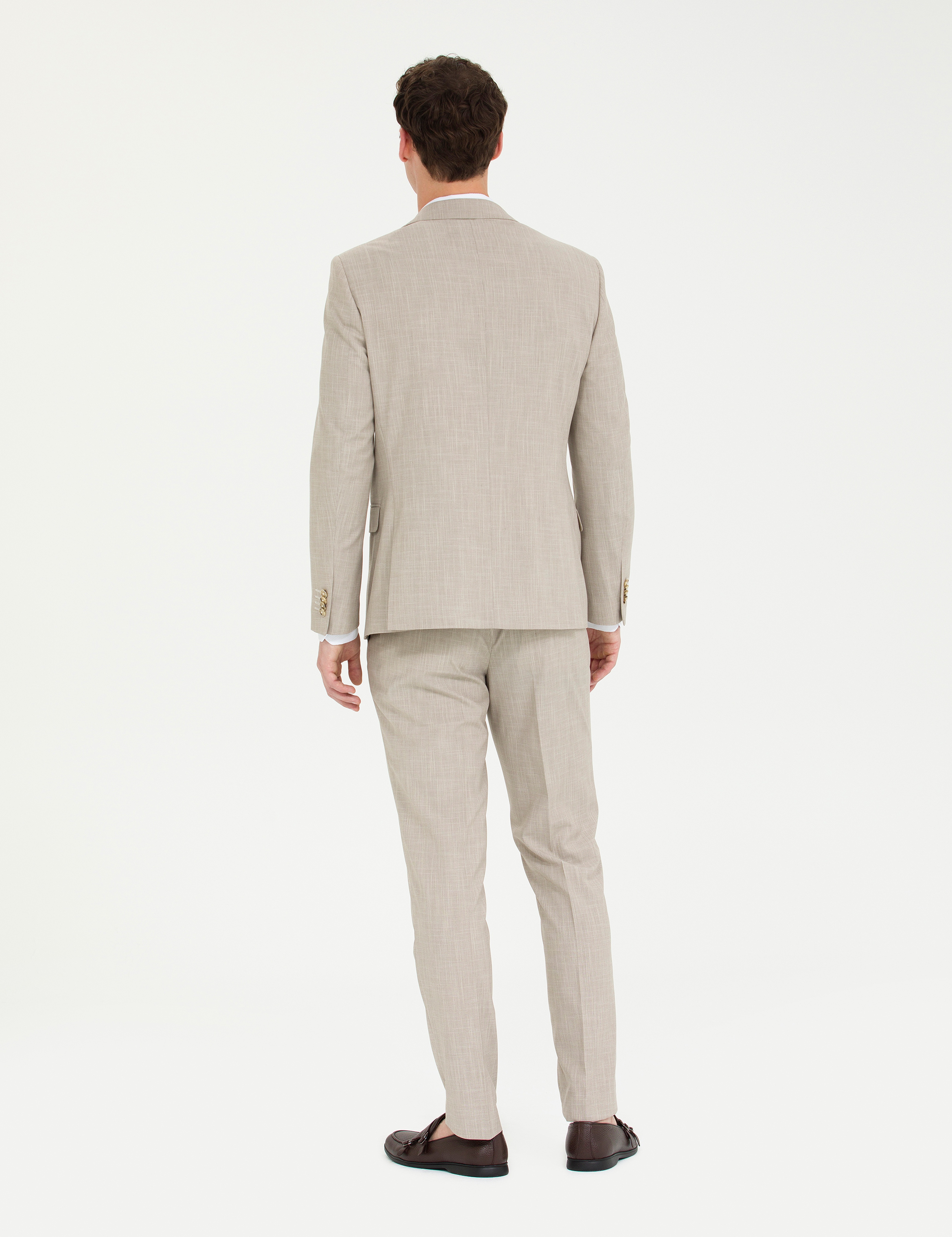 Bej Ex. Slim Fit Takım Elbise - Image 5