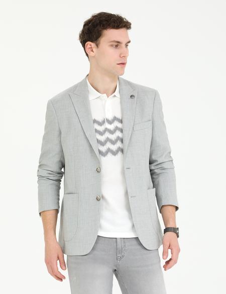 Gri Slim Fit Spor Ceket - 50265945041