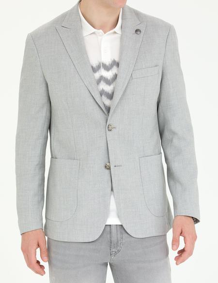 Gri Slim Fit Spor Ceket - 50265945041