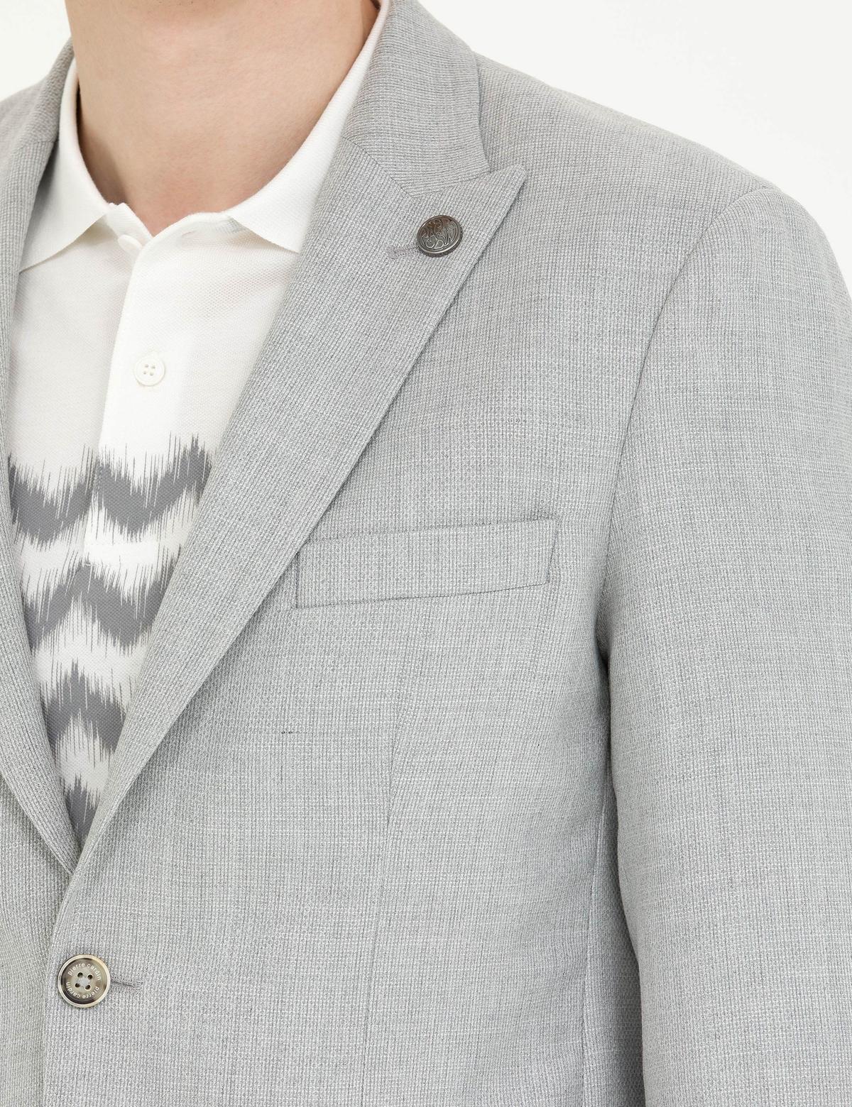 Gri Slim Fit Spor Ceket - 50265945041