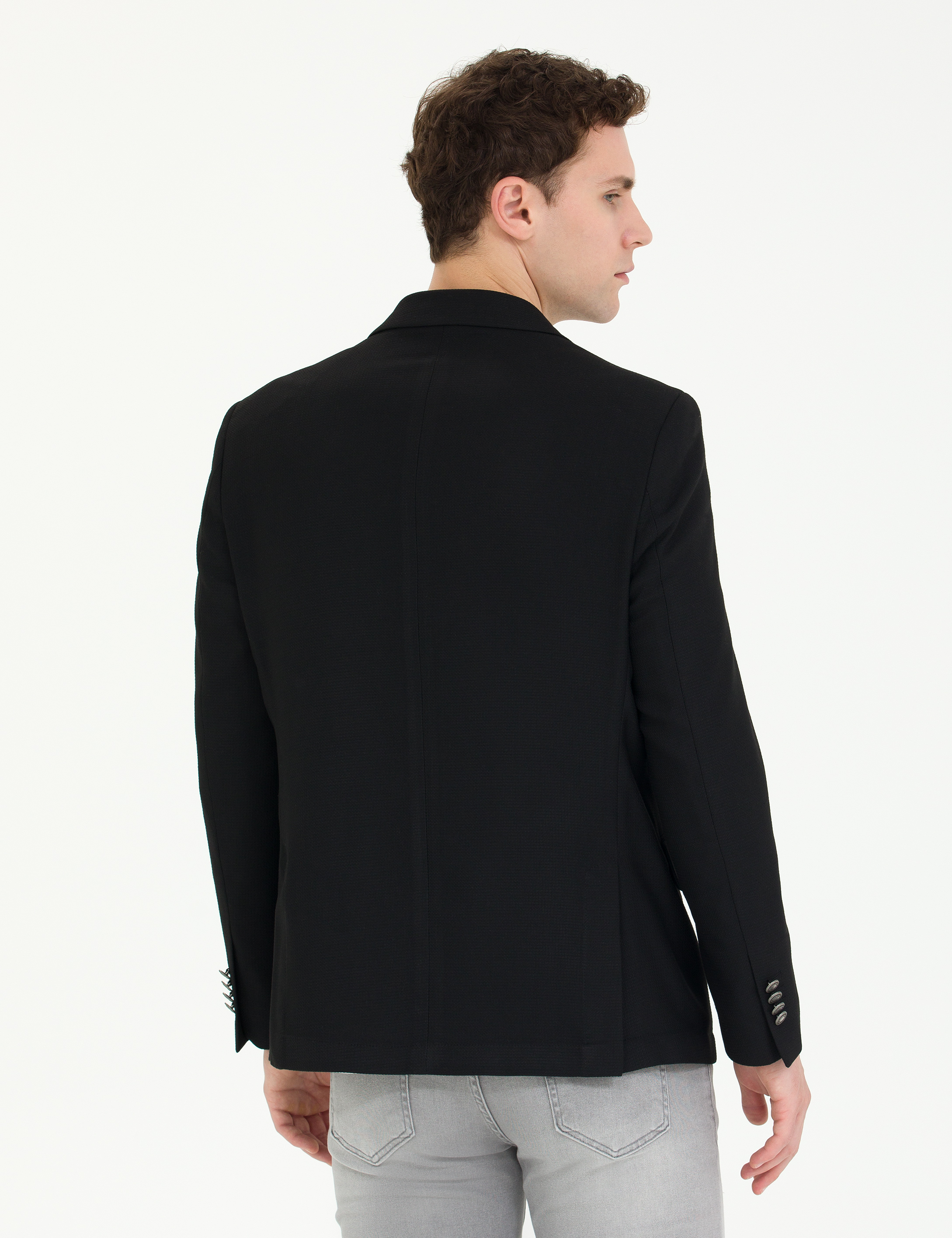 Siyah Slim Fit Blazer Ceket