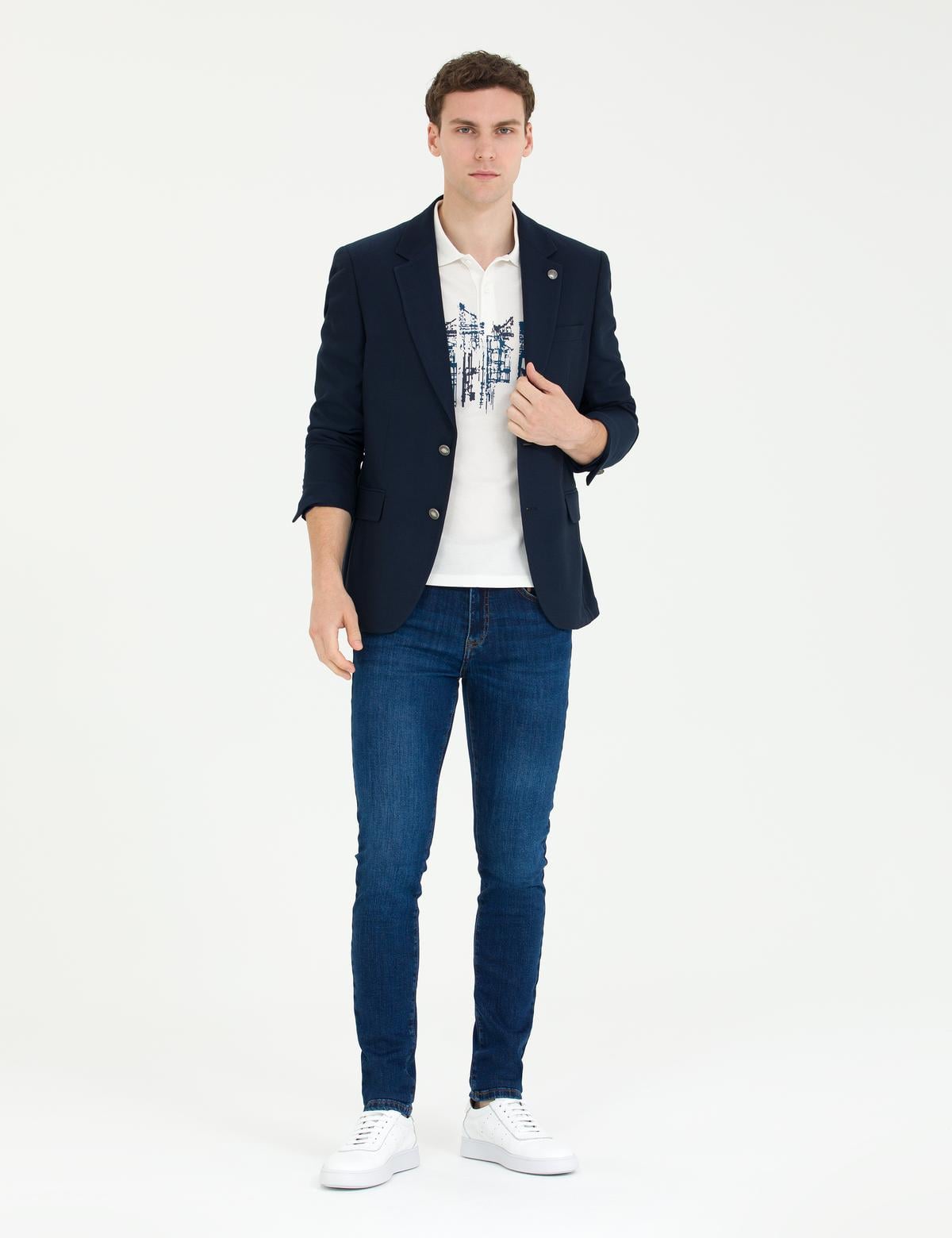 Lacivert Blazer Ceket - 50266202056