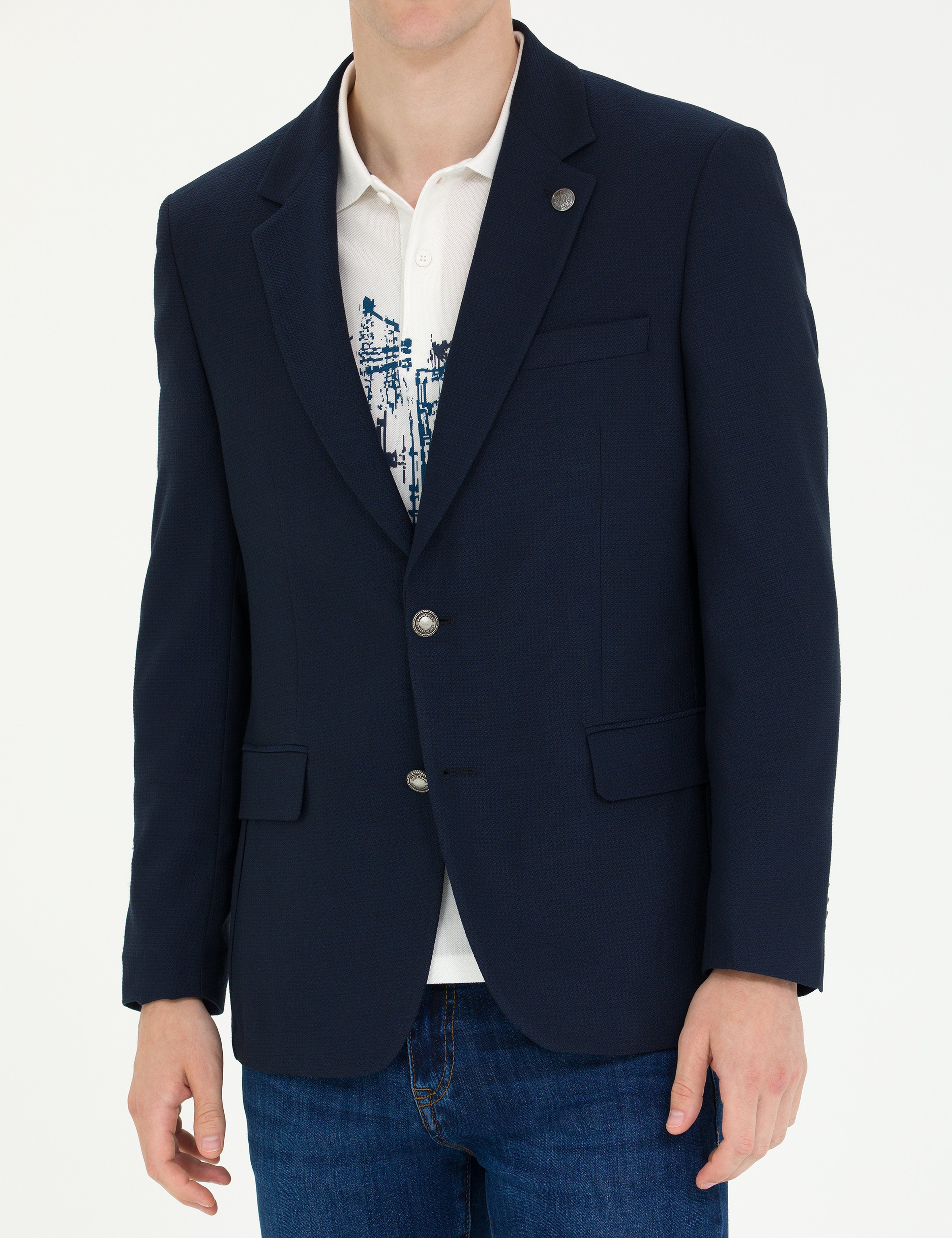 Lacivert Blazer Ceket - Image 6