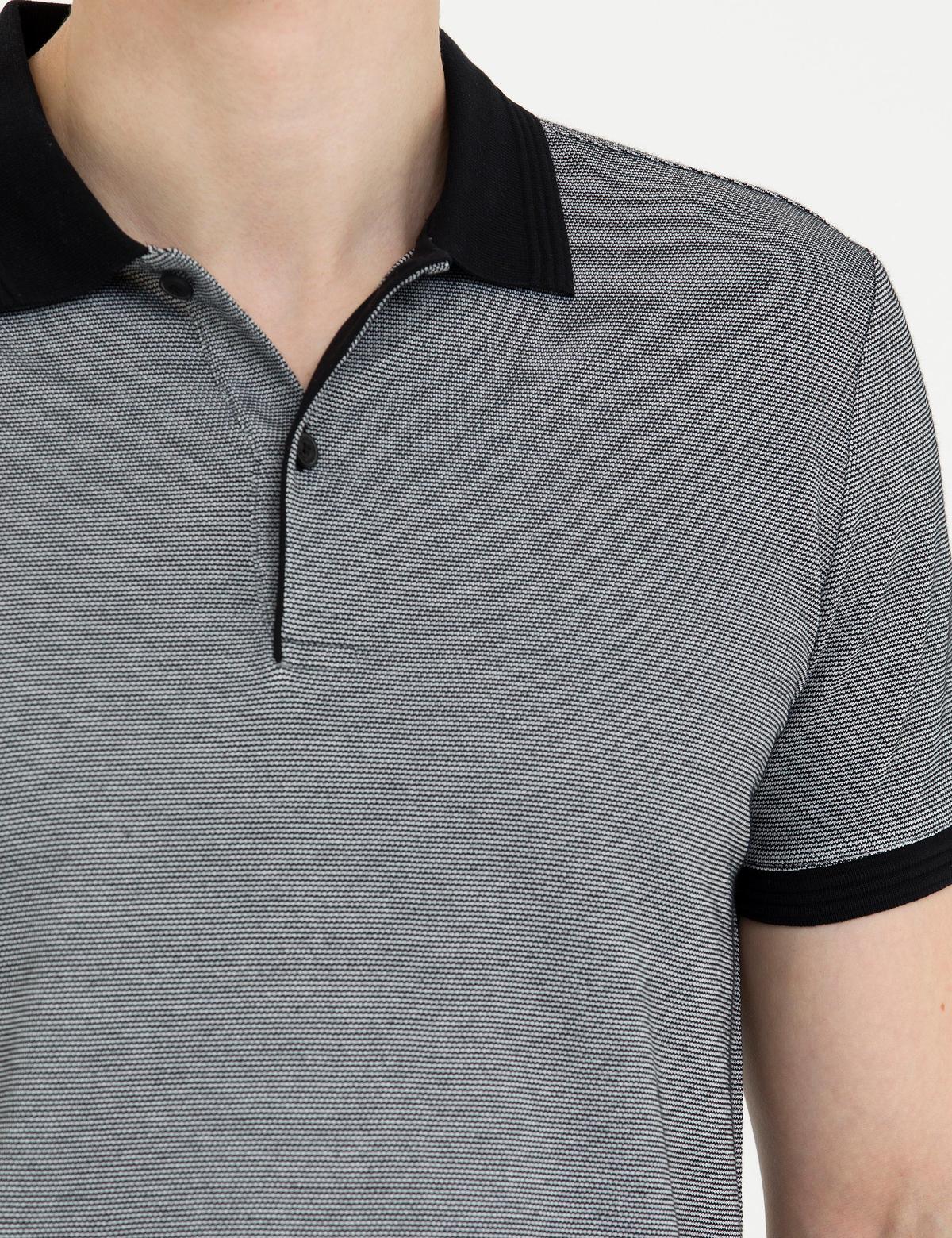 Siyah Slim Fit Polo Yaka Tişört - 50263954038