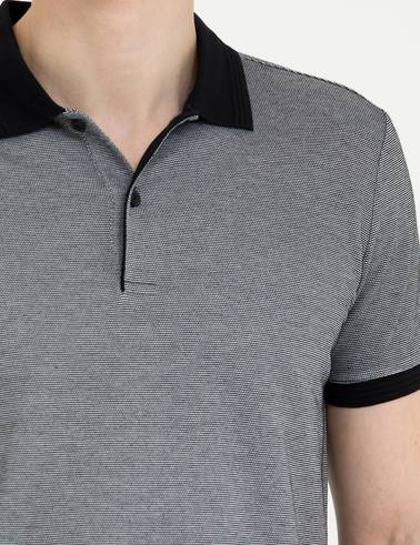 Siyah Slim Fit Polo Yaka Tişört
