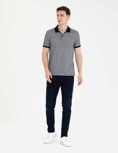 Siyah Slim Fit Polo Yaka Tişört