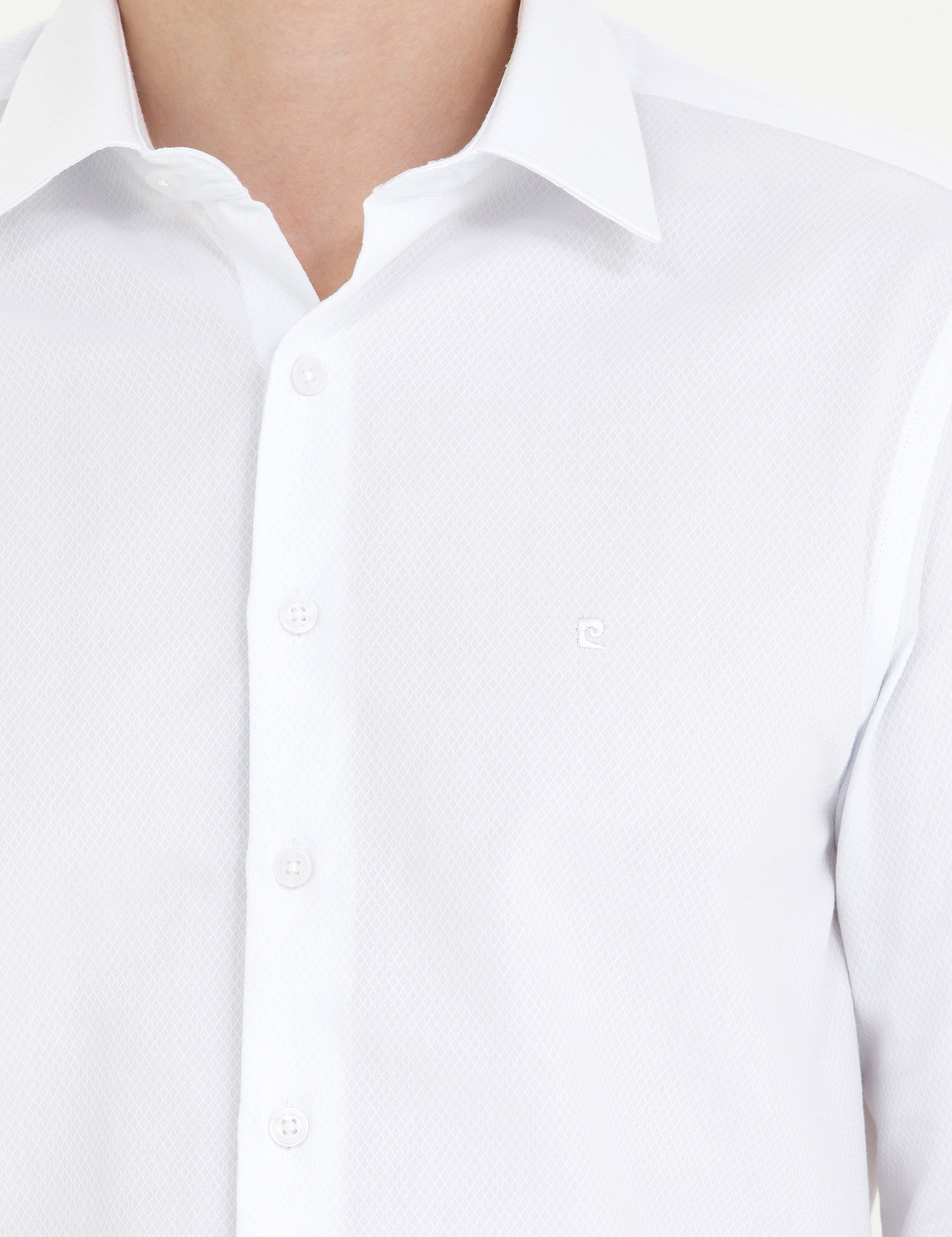 Beyaz Slim Fit Uzun Kollu Gömlek - Image 7