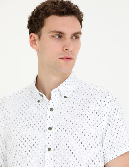 Haki Slim Fit Kısa Kollu Gömlek - 50269453025