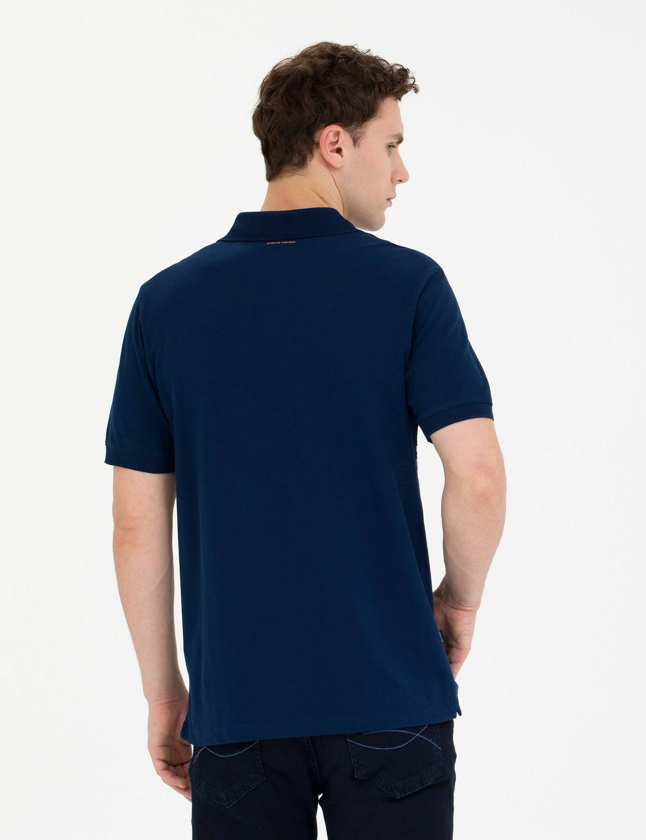 Lacivert Slim Fit Polo Yaka Tişört - Image 5