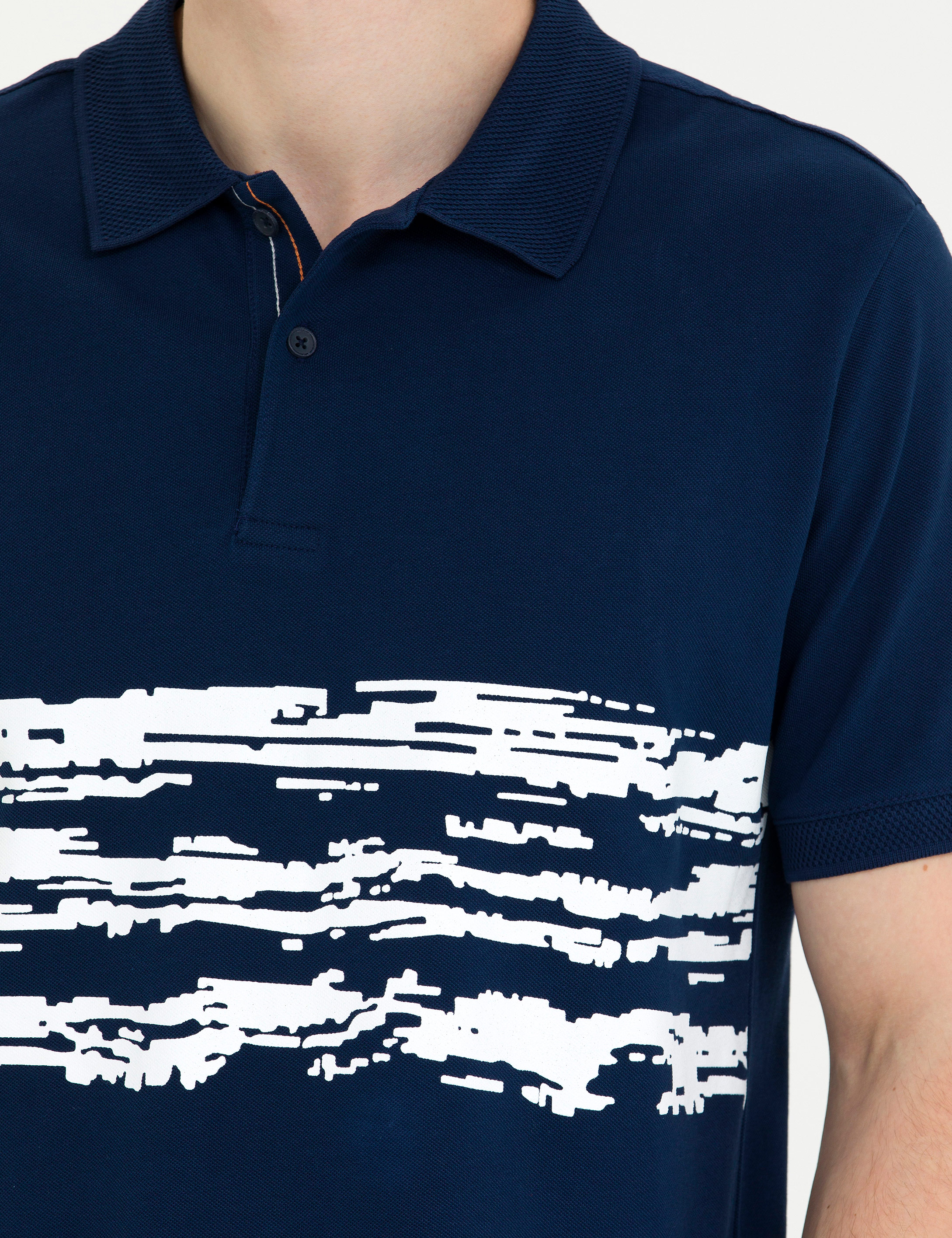 Lacivert Slim Fit Polo Yaka Tişört - Image 7