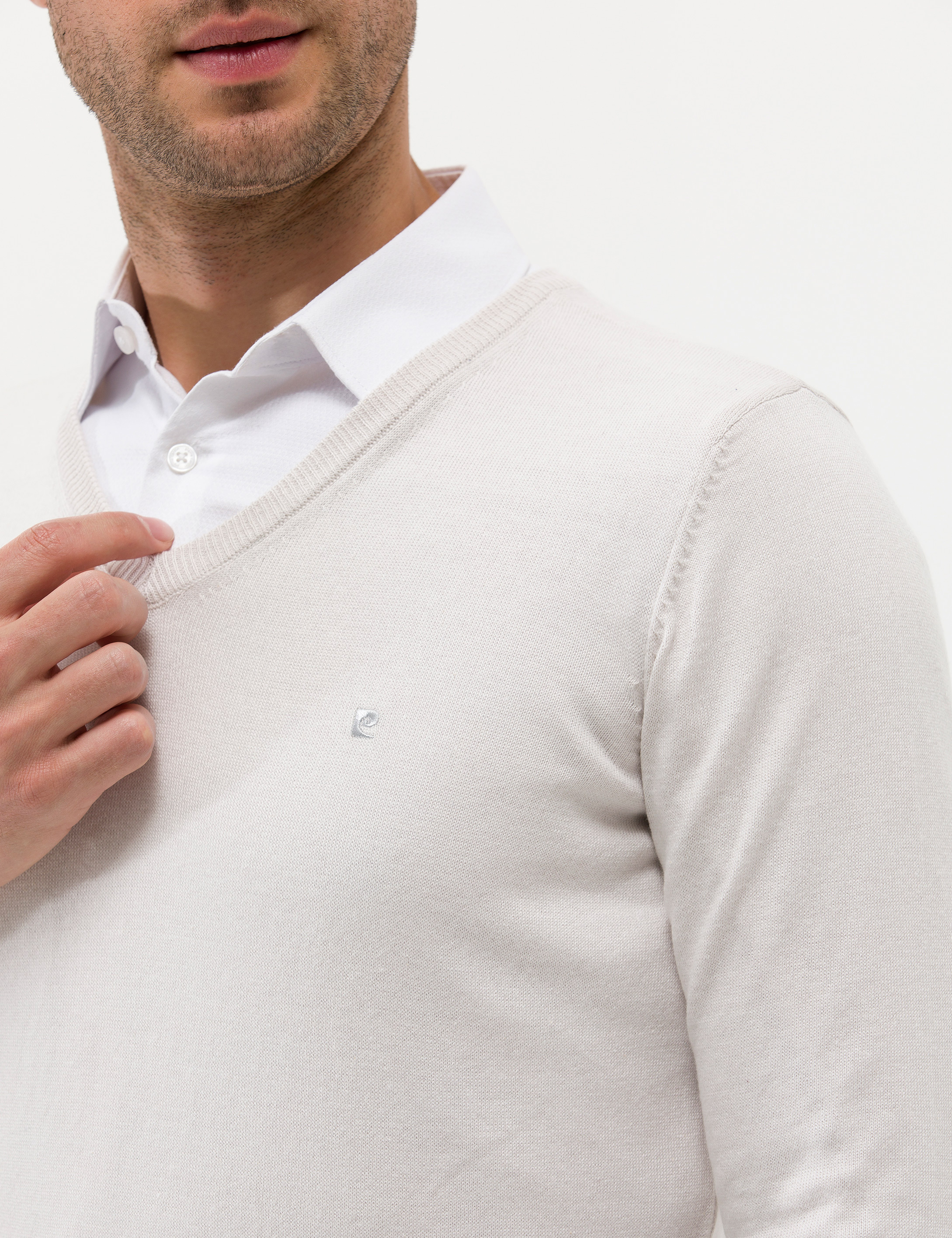 Taş Slim Fit V Yaka Basic Triko Kazak - Image 7