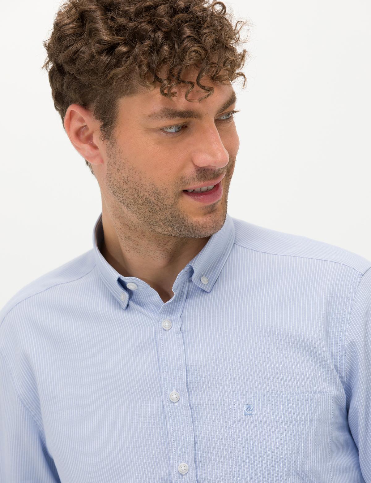 Açık Mavi Regular Fit Uzun Kollu Gömlek - 50276877008