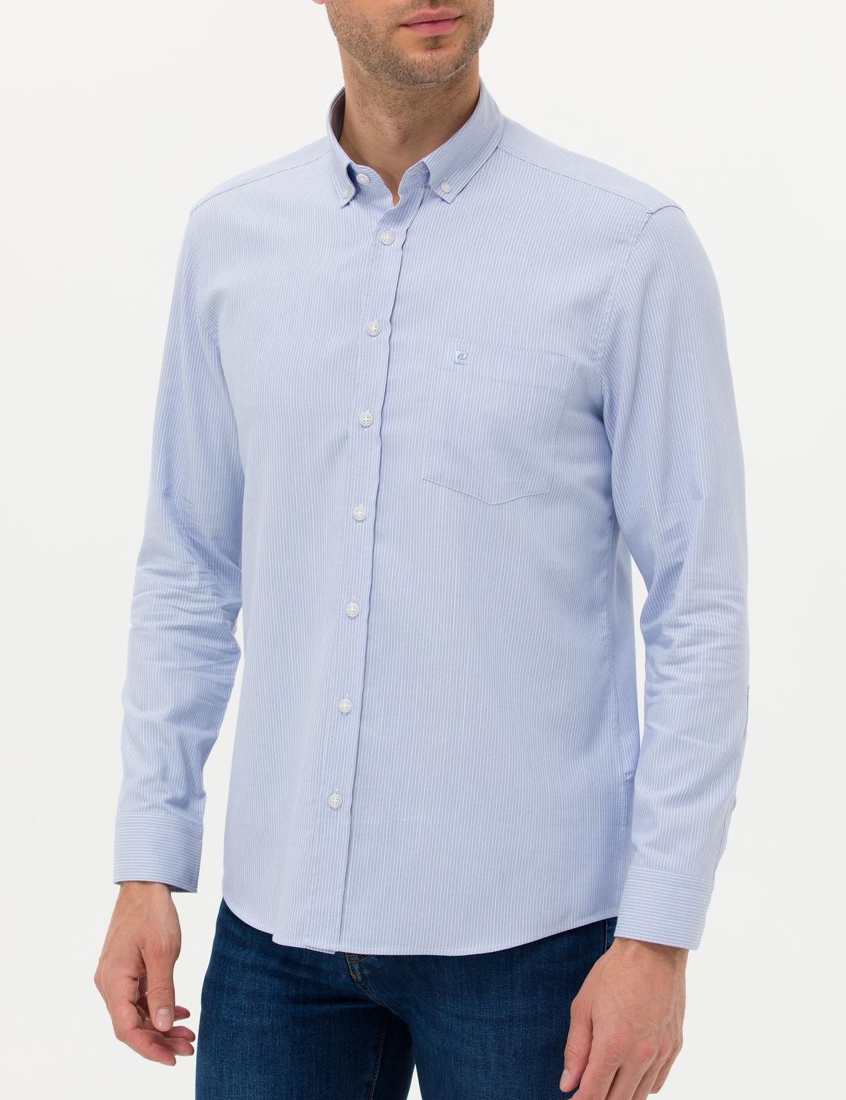 Açık Mavi Regular Fit Uzun Kollu Gömlek - 50276877008