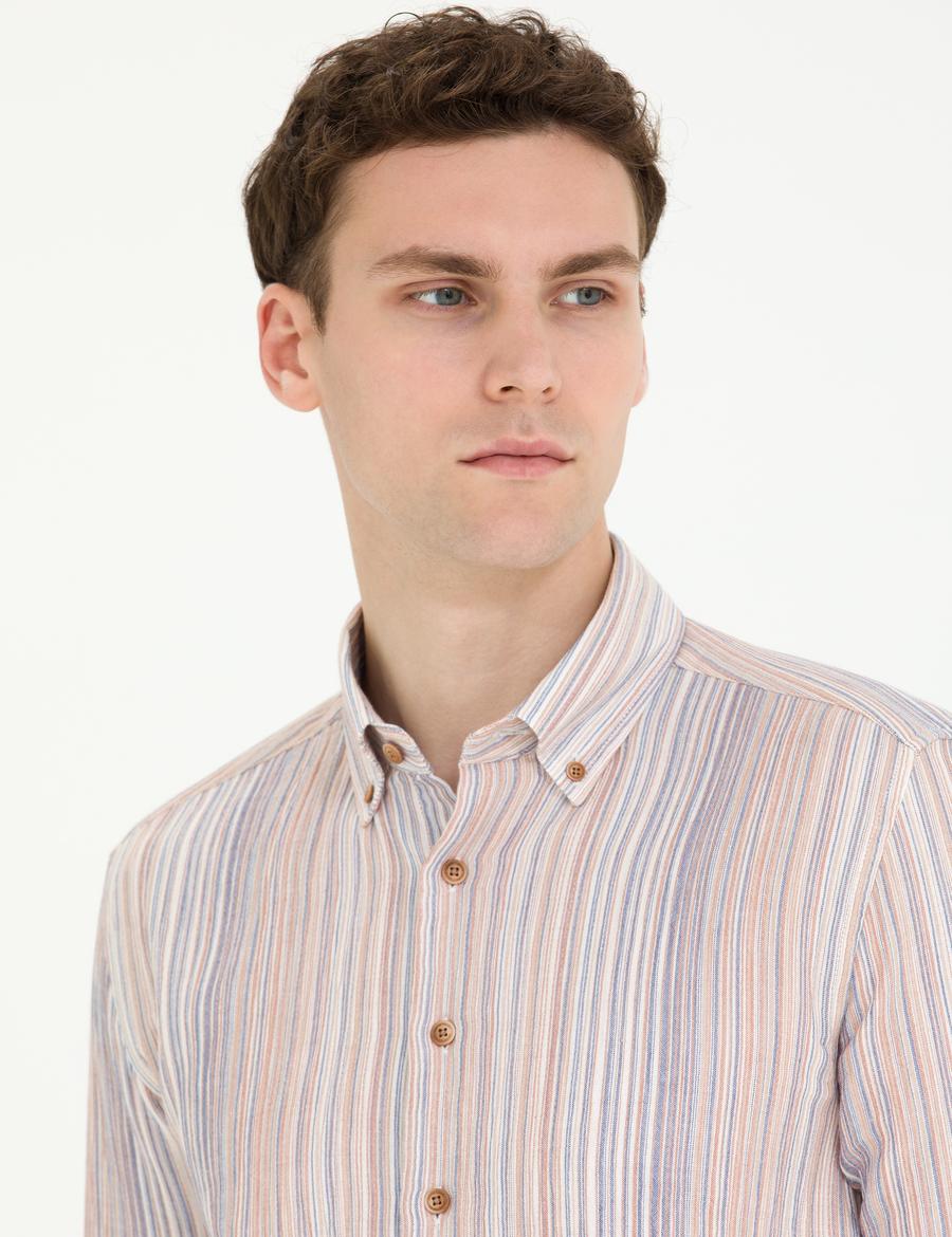 Lacivert Regular Fit Uzun Kollu Gömlek