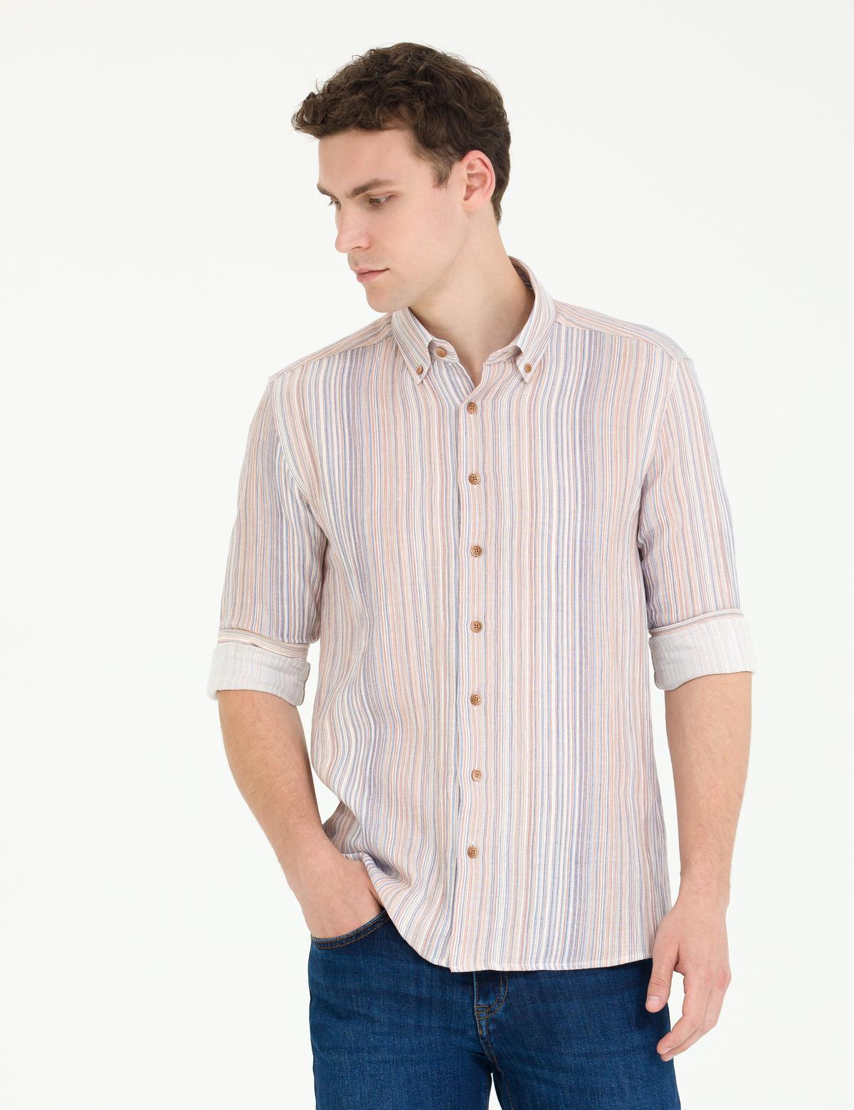 Lacivert Regular Fit Uzun Kollu Gömlek - 50264949034