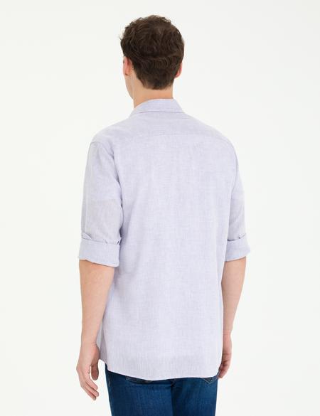 Lila Regular Fit Uzun Kollu Gömlek - 50265119188