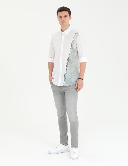 Haki Slim Fit Uzun Kollu Gömlek - 50265592027