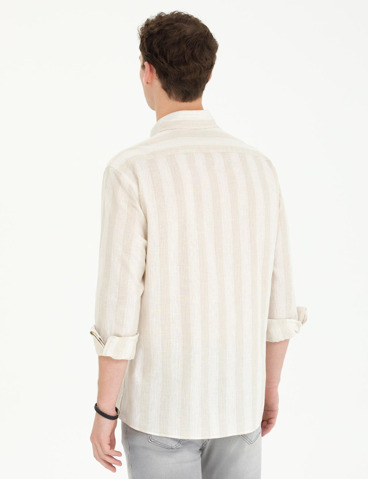 Bej Regular Fit Uzun Kollu Gömlek - 50265625023